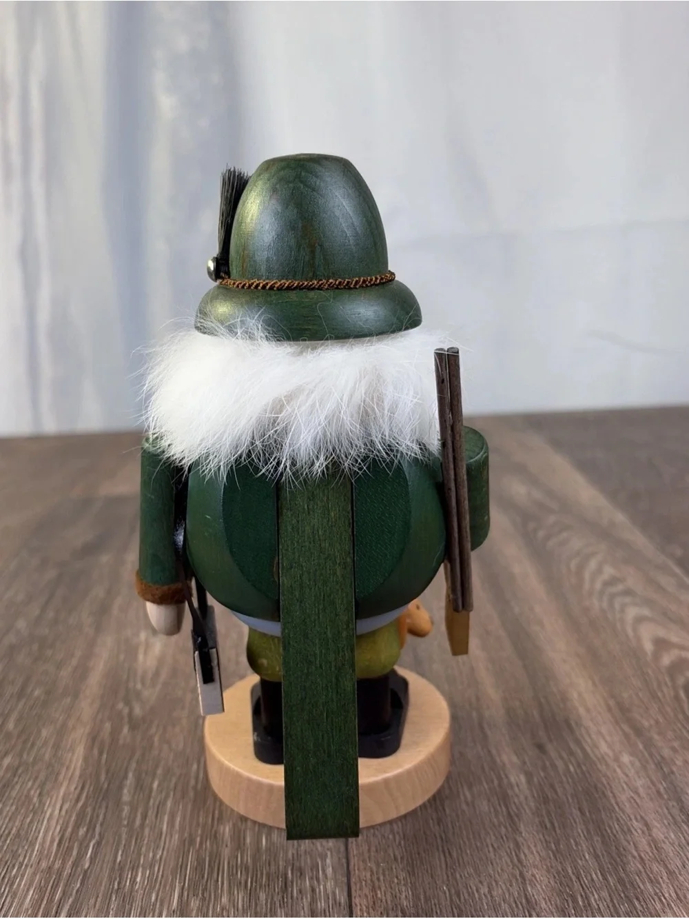 Erzgebirge Forester Santa Nutcracker 7.5” German Wood Seiffen with Dachshund